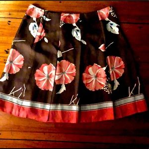 Ann Taylor Loft silk pleated skirt